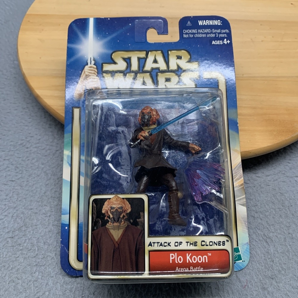 Star Wars-Attack of the Clones: Plo Koon, Arena Battle Action Fig. Hasbro 2001